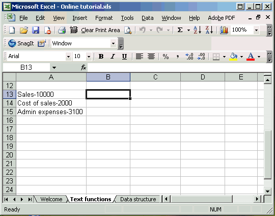 Excel text functions - search, len and value